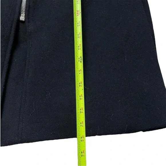 NWT Michael Kors Zipper Asymmetrical Wool Blend Large Long Coat (size 12)